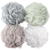 Bath Sponge Shower Loofahs 60g Mesh Pouf Bath Scrunchies Body Wash Puff Shower Puff - Pack of 4